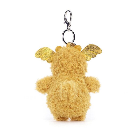 Jellycat LITTLE DRAGON Bag Charm gold Retired in-hand VHTF Magical keychain NWT - Picture 5 of 8